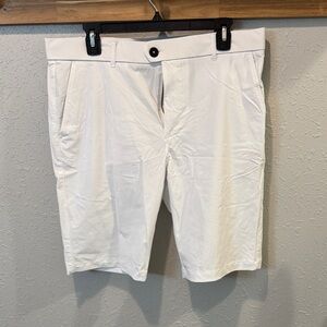 Greyson Men's Cream Flat Front Shorts